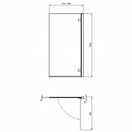 Экран для прямоугольной ванны, Ideal Standard I.Life, T4884EO